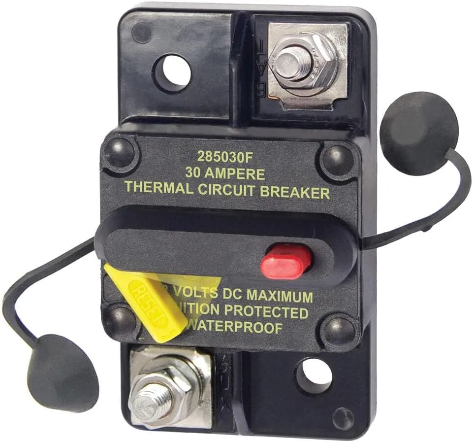 Blue Sea 7181 30 Amp Circuit Breaker Surface Mount 285 Series
