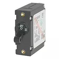 Blue Sea Systems 7200 A-Series Black Toggle Circuit Breaker, Single Pole 5A