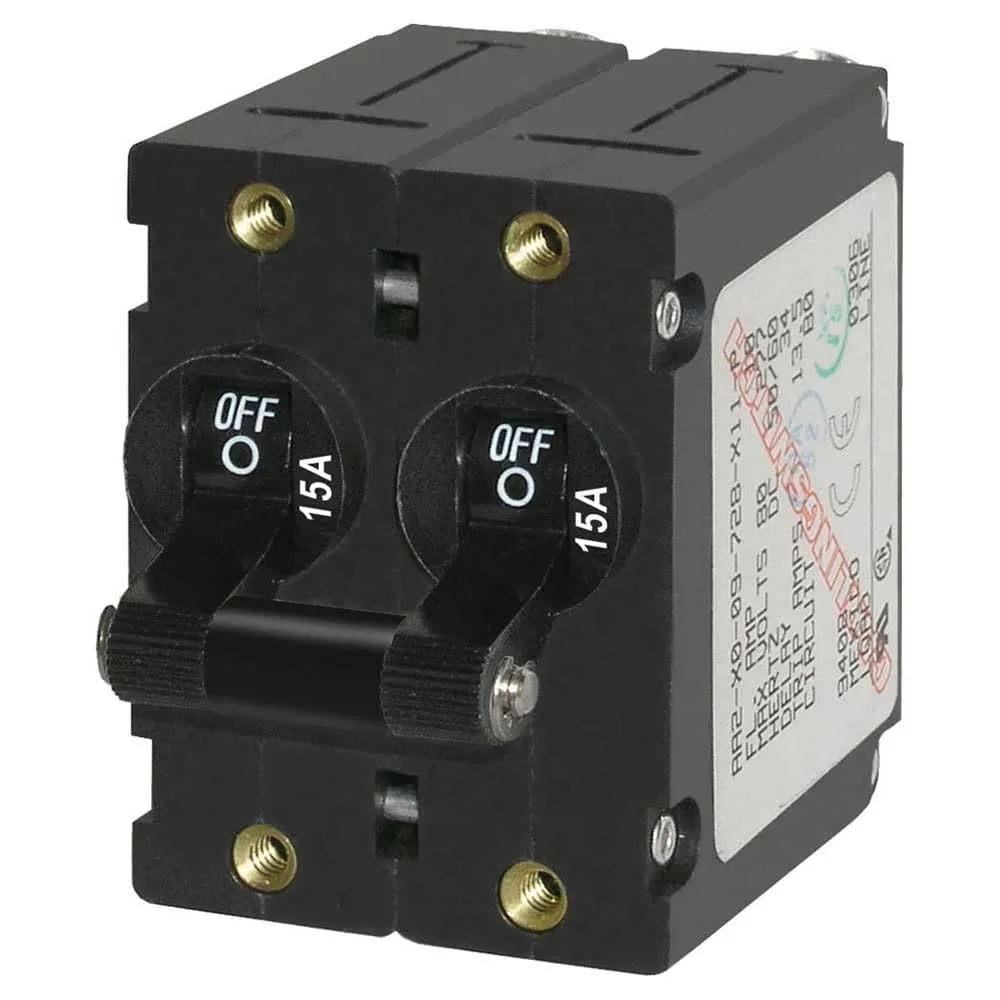 Blue Sea Systems A-Series Toggle Double Pole Circuit Breaker
