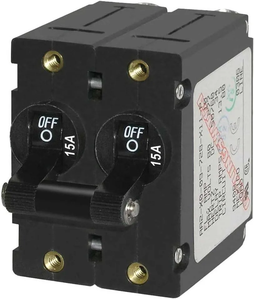 Blue Sea Systems A-Series Toggle Double Pole Circuit Breaker