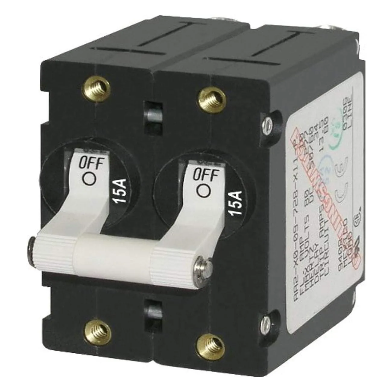 Blue Sea Systems A-Series Toggle Double Pole Circuit Breaker