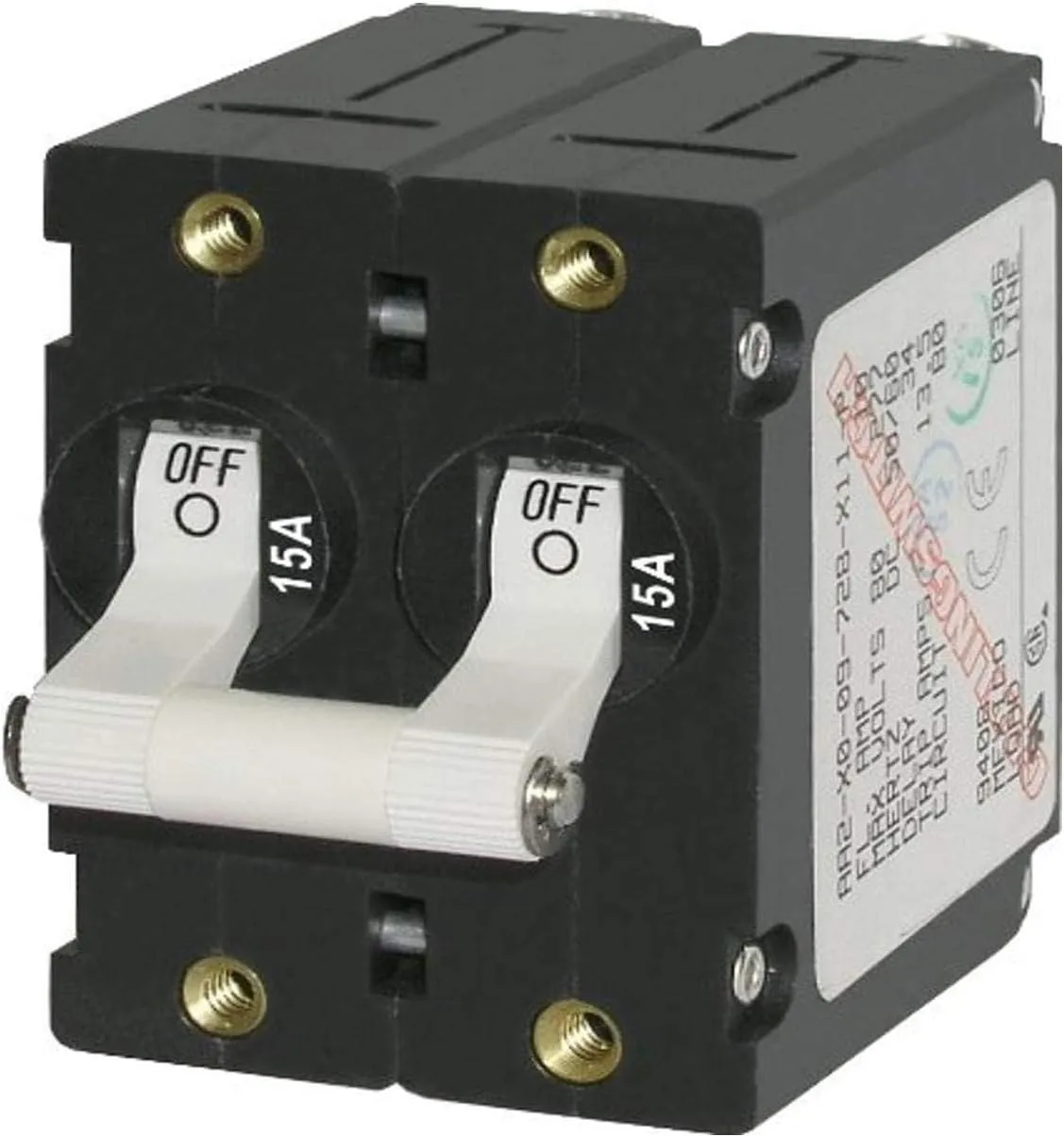 Blue Sea Systems A-Series Toggle Double Pole Circuit Breaker