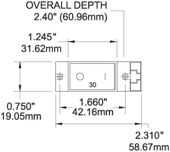 Blue Sea 7399 A-Series Flat Rocker Circuit Breaker - Single Pole - 2.5A