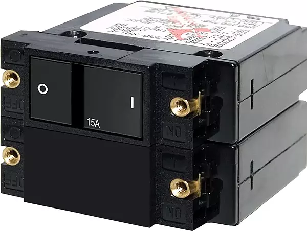 Blue Sea Systems A-Series Double Pole Rocker Circuit Breakers