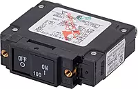 Blue Sea Systems 7446 Circuit Breaker C-Series Flat Rocker 100A DC UL489, 7446 , Black , 100 Amp DC