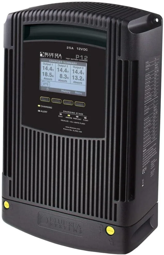 Blue Sea 7531 P12 Battery Charger - 12V DC 25A (3 Output)