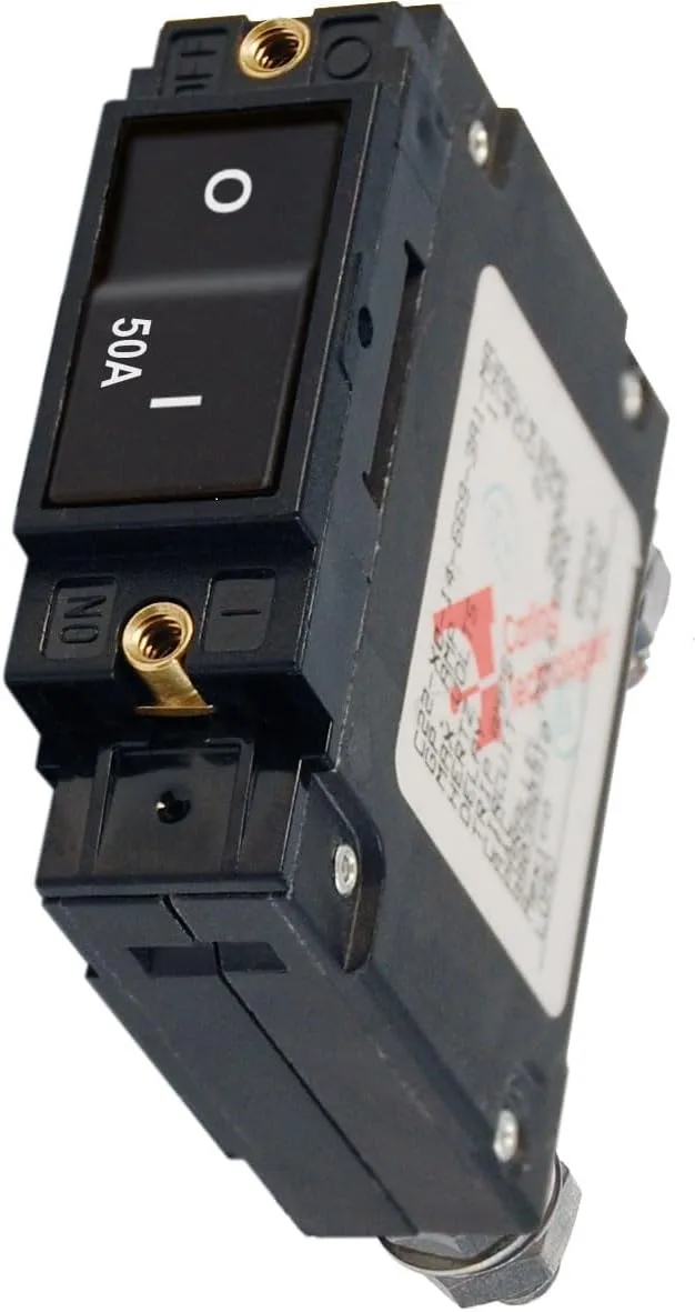 Blue Sea Systems C-Series Flat Rocker Circuit Breaker - Single Pole