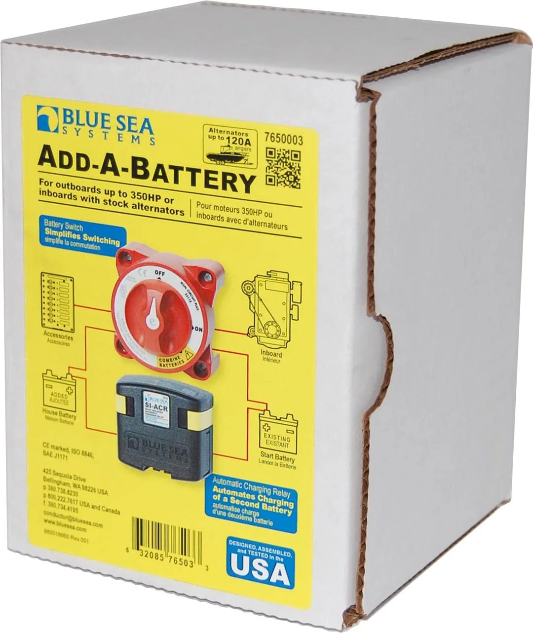 Blue Sea - 7650003-BSS Solenoid Add A Battery - Boxed (10EA)
