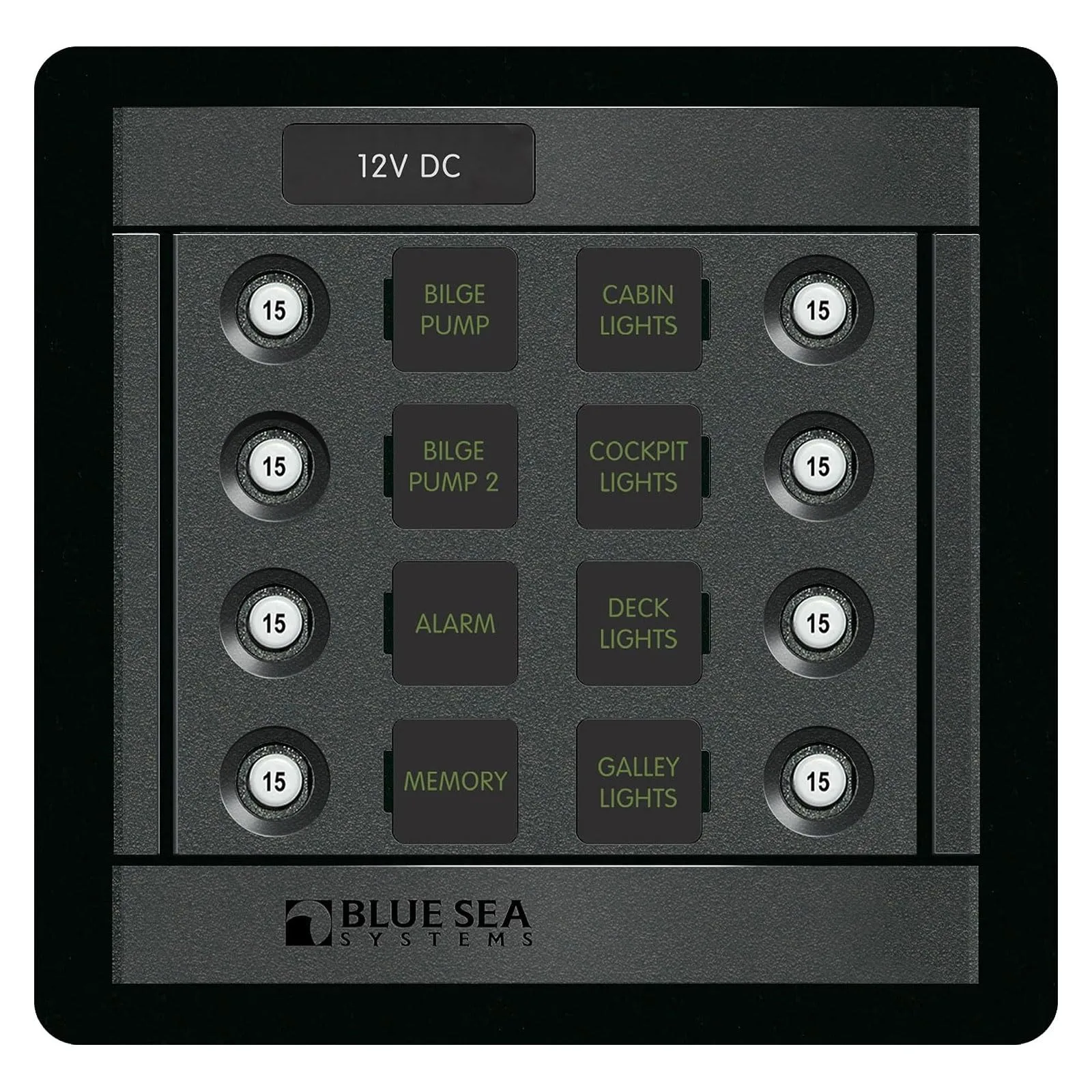 Blue Sea Systems DC 8-Position CLB Square Circuit Breaker