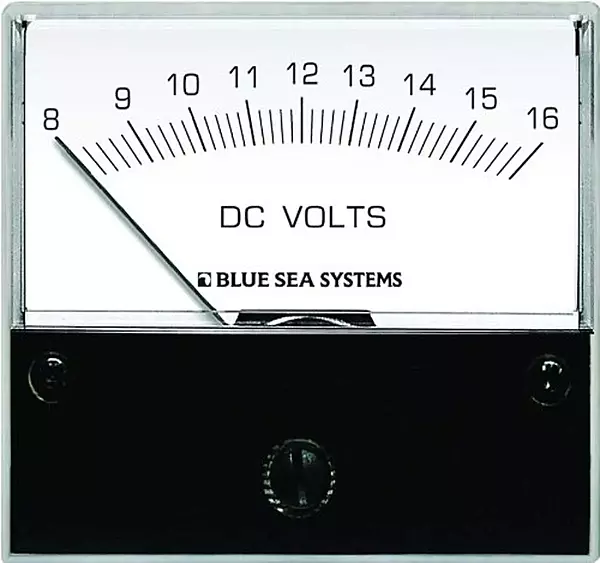 Blue Sea 8003 DC Analog Voltmeter - 2-3/4" Face, 8-16 Volts DC
