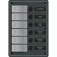 Blue Sea 8053 Slate Grey - 6 Position - Vertical