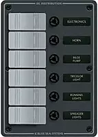Blue Sea 8053 Slate Grey - 6 Position - Vertical