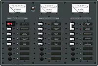 Blue Sea 8084 AC Main +6 Positions/DC Main +15 Positions Toggle Circuit Breaker Panel - White Switches