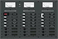 Blue Sea 8084 AC Main +6 Positions/DC Main +15 Positions Toggle Circuit Breaker Panel - White Switches