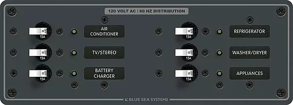 Blue Sea A-Series AC Toggle Circuit Breaker Panel
