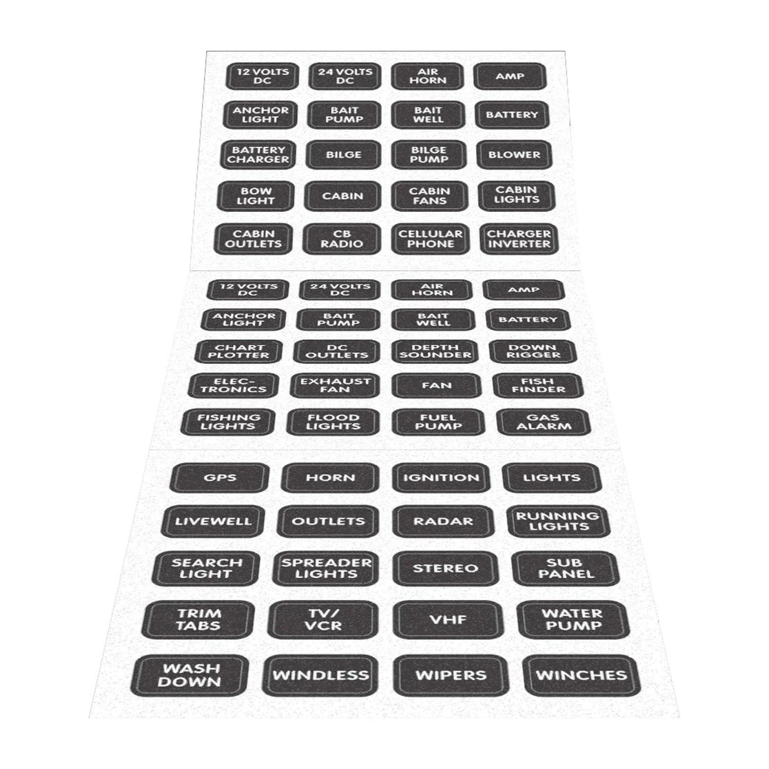 Blue Sea Systems 8214 Black Small Format Label Kit - 60 Labels