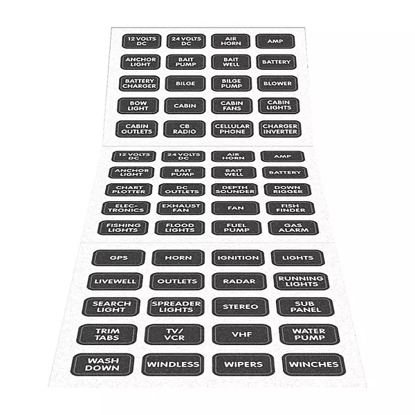 Blue Sea Systems 8214 Black Small Format Label Kit - 60 Labels