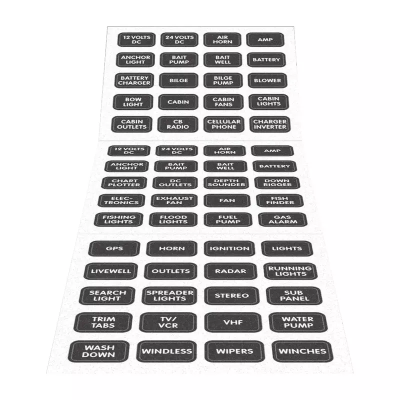 Blue Sea Systems 8214 Black Small Format Label Kit - 60 Labels