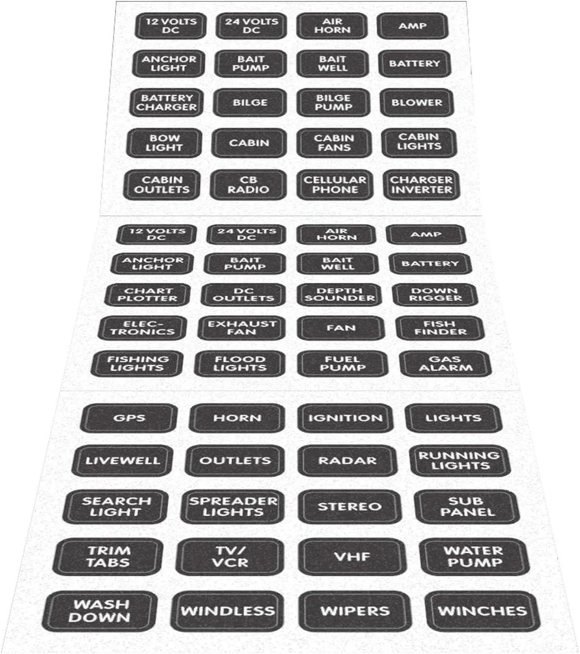 Blue Sea Systems 8214 Black Small Format Label Kit - 60 Labels