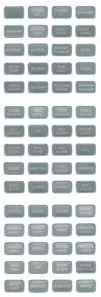 Blue Sea 8217 Grey Small Format Label Kit - 60 Labels
