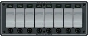 Blue Sea Systems 8261 Contura Water Resistant 12V DC Panel - 8 Position