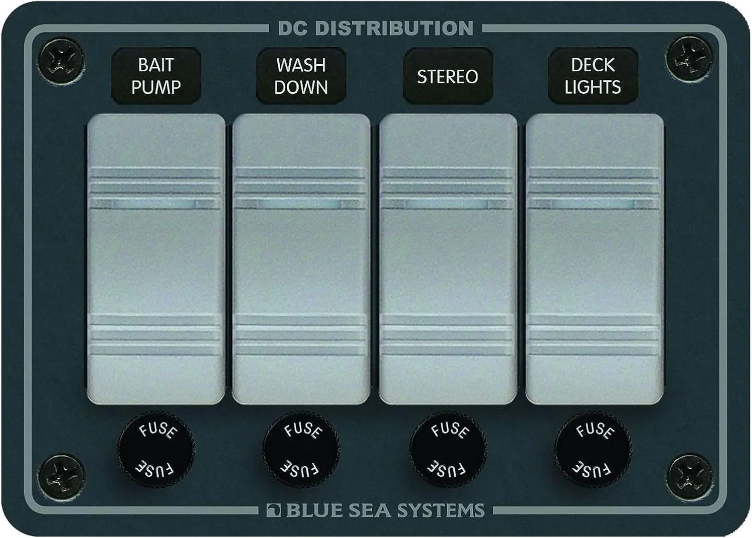 Blue Sea Systems 8262 Contura Water Resistant 12V DC Panel - 4 Position, Beige