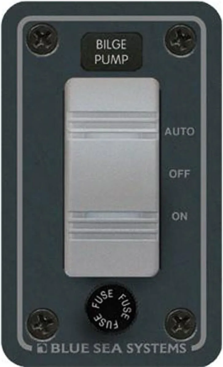 Blue Sea Systems 8263 Contura Water Resistant 12V DC Panel - Bilge Pump Control