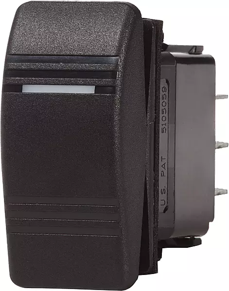 Blue Sea 8289 Water Resistant Contura III Switch - DPDT (ON)-OFF-ON - Black