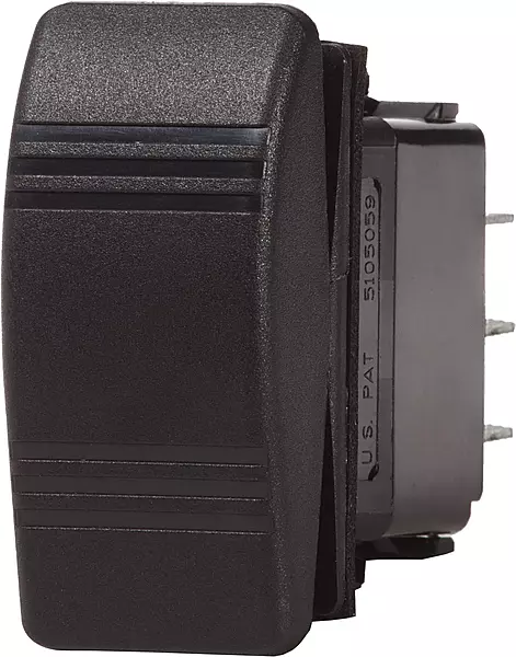 Blue Sea Systems 8290 Contura (ON)-OFF-(ON) DPDT Switch, Black