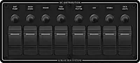 Blue Sea 8371 Water Resistant Panel - 8 Position - Black - Horizontal Mount