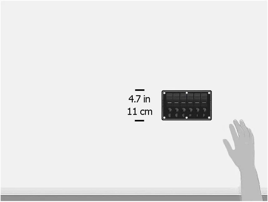 Blue Sea 8373 Water Resistant 6 Position - Black - Vertical Mount Panel