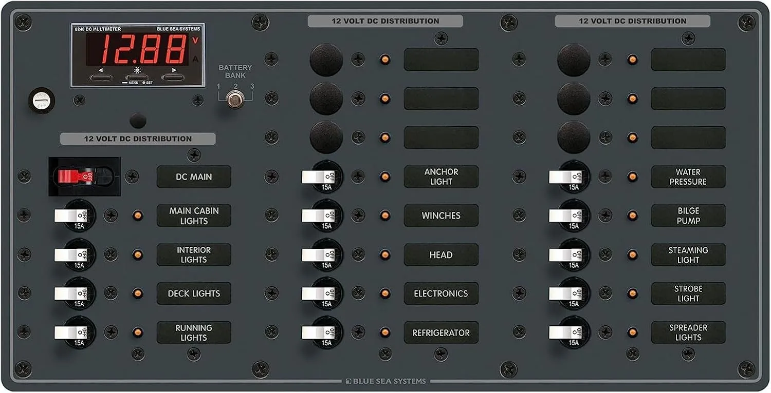 Blue Sea Systems 8379 DC Main + 20 Positions, White Toggle