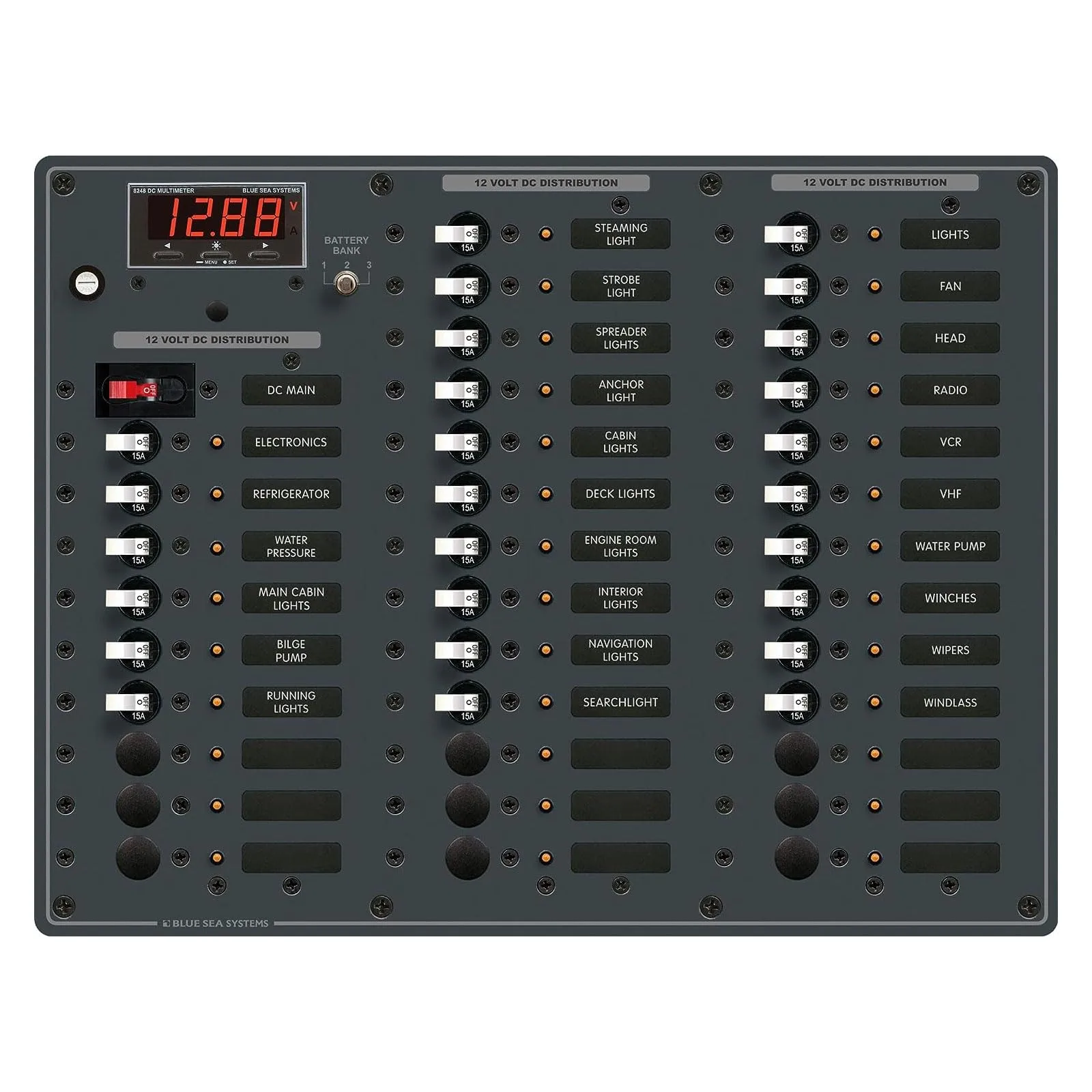 Blue Sea Systems DC Circuit Breaker Distribution Panel