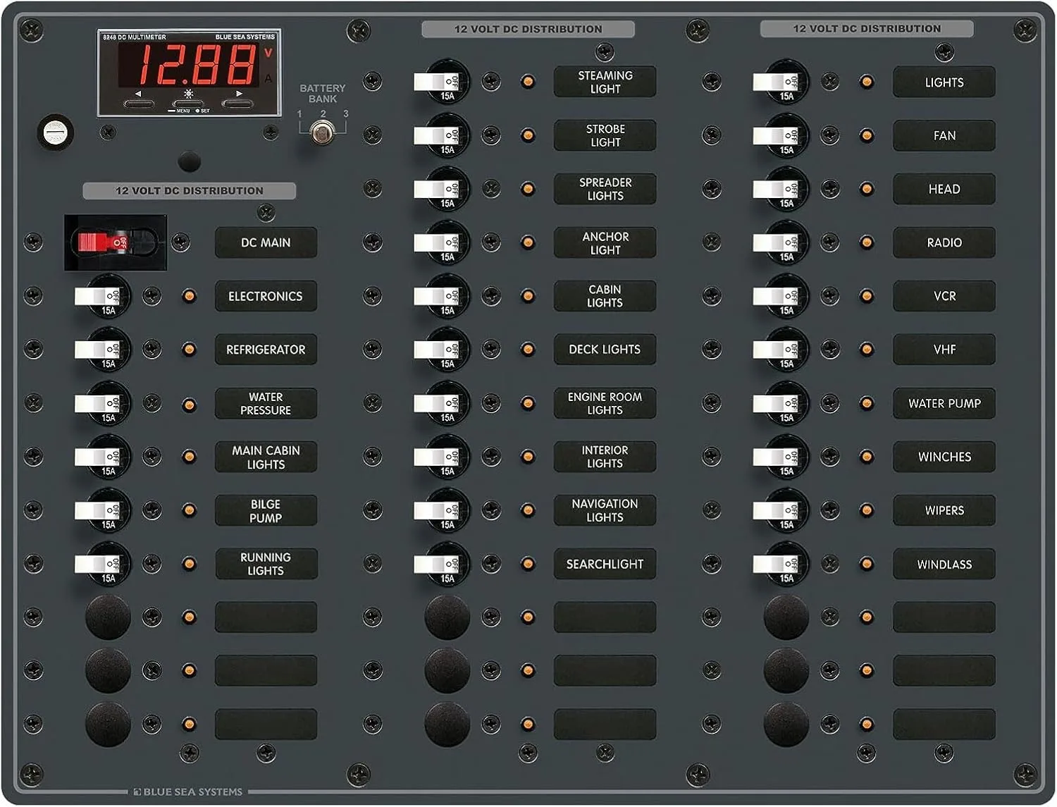 Blue Sea Systems DC Circuit Breaker Distribution Panel