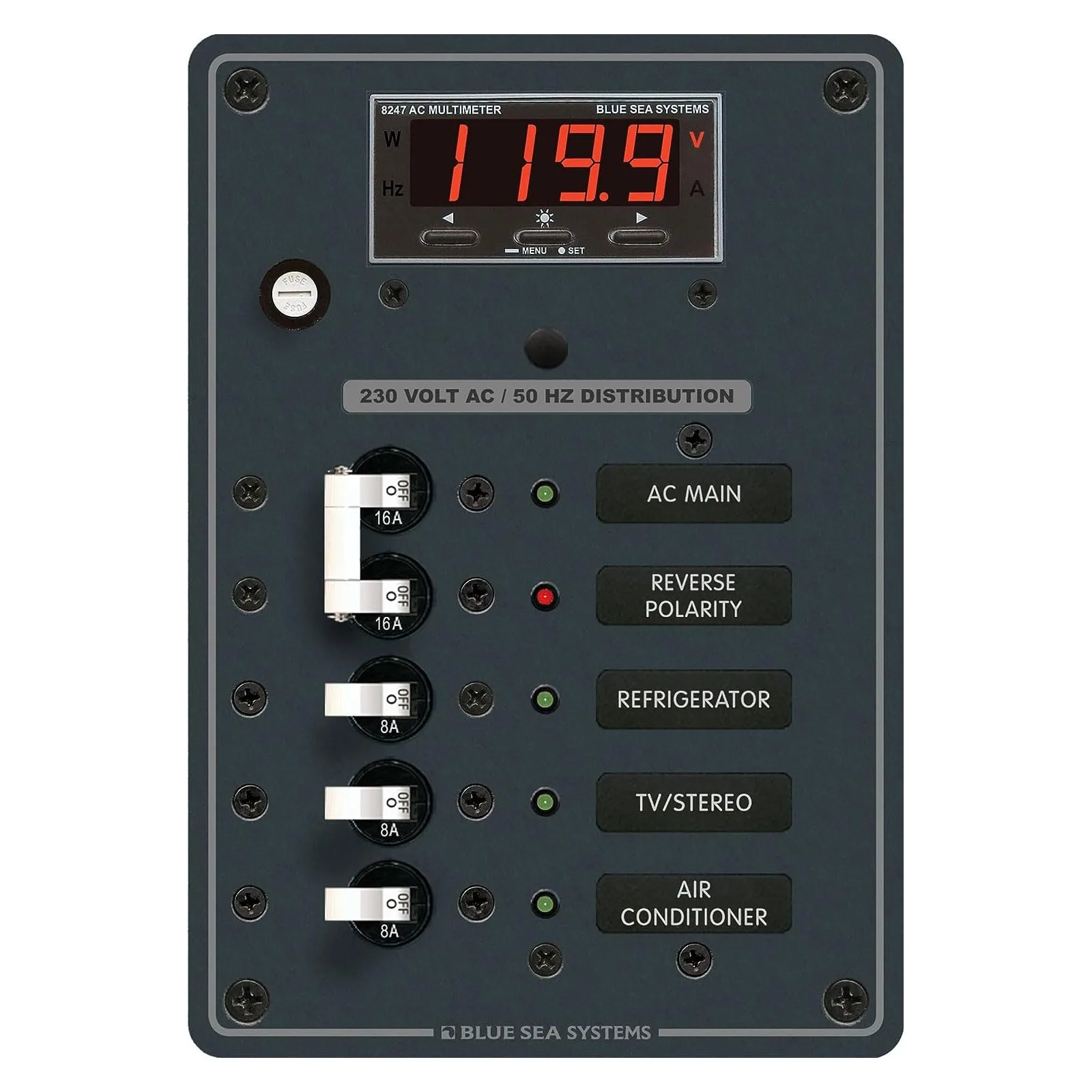 Blue Sea A-Series AC Toggle Circuit Breaker Panel