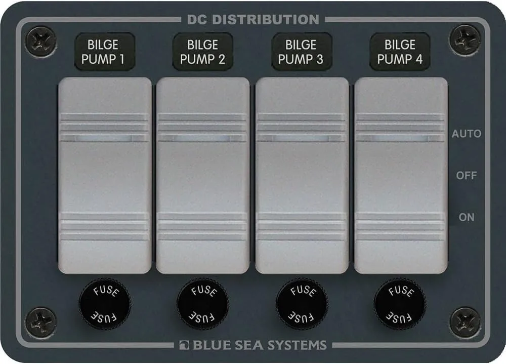 Blue Sea 8666 Contura 4 Bilge Pump Control Panel