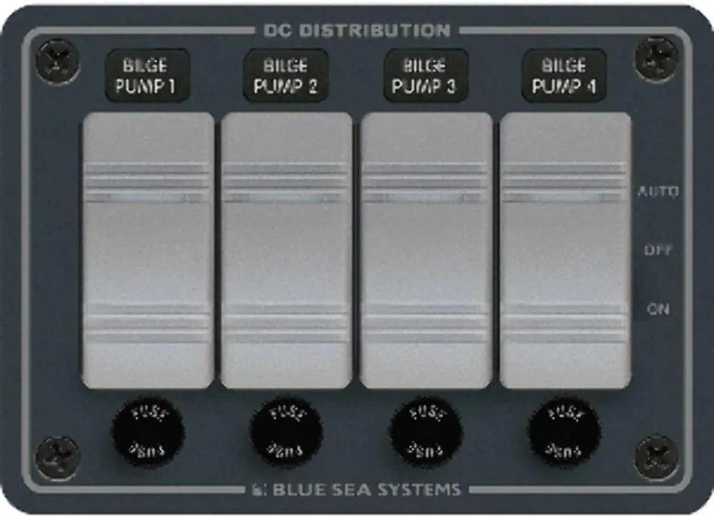 Blue Sea 8666 Contura 4 Bilge Pump Control Panel