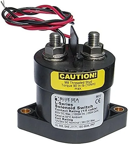 Blue Sea 9012 L Solenoid Switch - 12-24VDC - 250A
