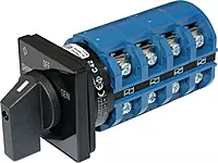 Blue Sea Systems 9093 AC Rotary Switch - OFF + 2 Positions 120/240V AC 65A, Blue, Small