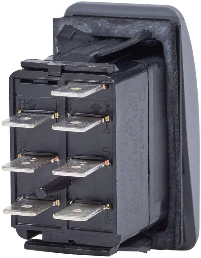 Blue Sea Contura Switch DPDT Black - ON-ON