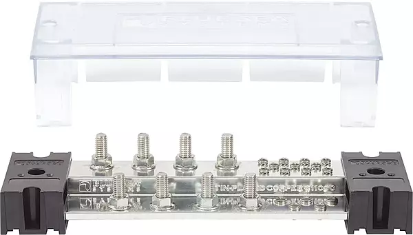 Blue Sea PowerBar 1000 - 8 x 3/8" Studs w/Cover, 1000A