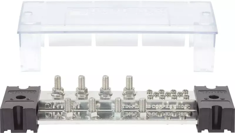 Blue Sea PowerBar 1000 - 8 x 3/8" Studs w/Cover, 1000A