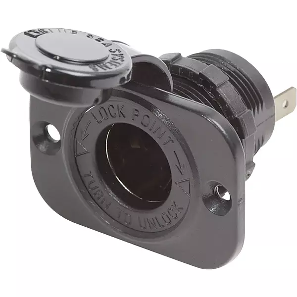 Blue Sea Systems 1011 Dash Socket, 12V, Black