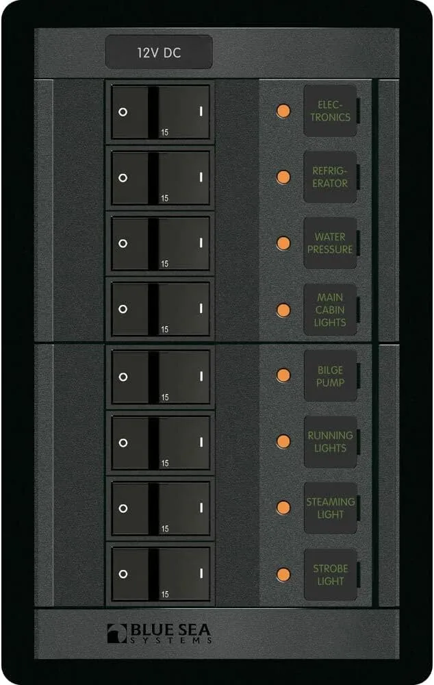 Blue Sea Systems 1200 12V DC 8 Position - Vertical