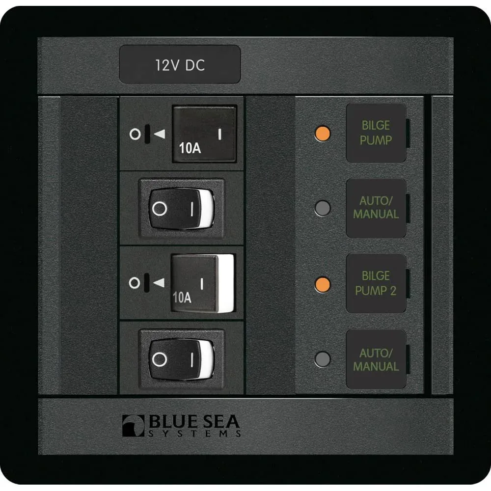Blue Sea Systems 1522 360 Panel Dual Bilge Pump Control
