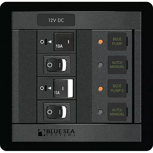 Blue Sea Systems 1522 360 Panel Dual Bilge Pump Control