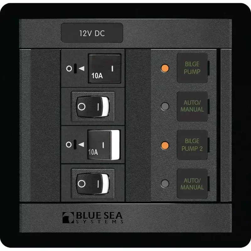Blue Sea Systems 1522 360 Panel Dual Bilge Pump Control