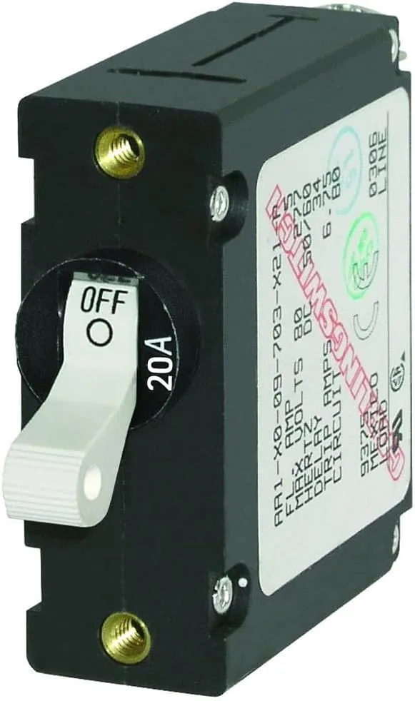Blue Sea Systems Single Pole AC/DC Magnetic World Circuit Breaker