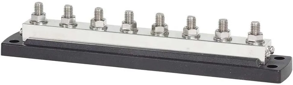 Blue Sea 2107 PowerBar 600AMP Cable Connector - 8 x 3/8" 16 Stud Terminal
