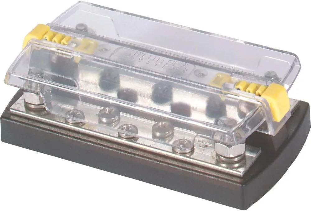 Blue Sea Systems 2723 DualBus 150A Common 4 x 5/16" Stud and 5 x 10-32 Screw Terminal